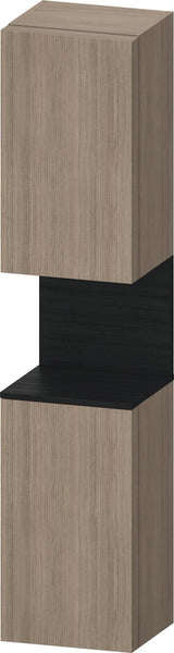 DURAVIT Qatego Hochschrank 400x360x1760 mm Eiche Terra Matt mit 2 Türen und Tip-on Technik