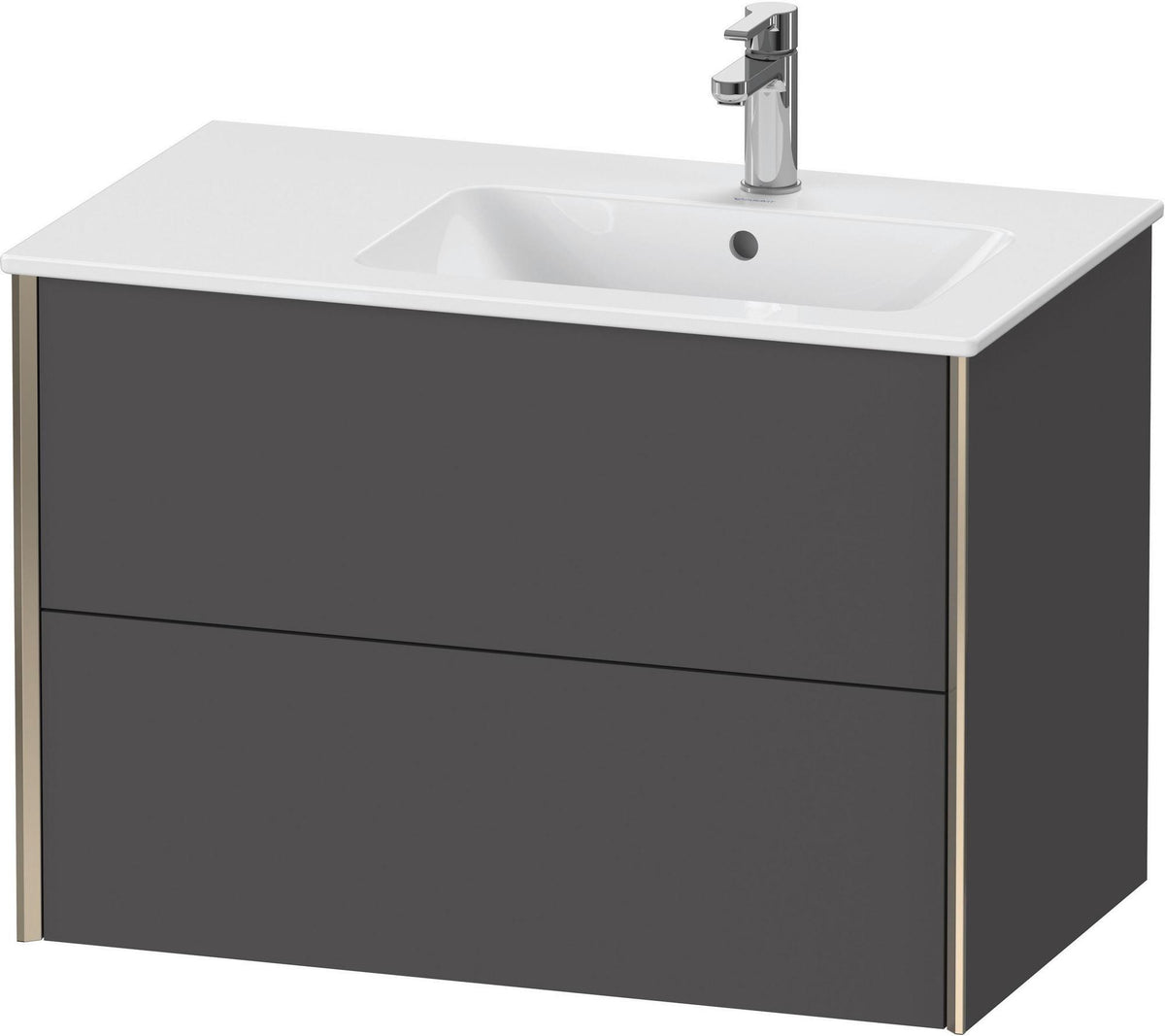 DURAVIT XViu Waschtischunterbau wandhängend 810 mm, 2 Schubkästen, weiß matt