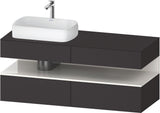 DURAVIT Qatego Studio F. A. Porsche Konsolenwaschtischunterbau 1400 mm Weiß Matt mit LED-Nischenbeleuchtung