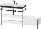 Duravit Waschtischset Happy D.2 Plus 1600x490mm taupe supermatt mit Hahnloch