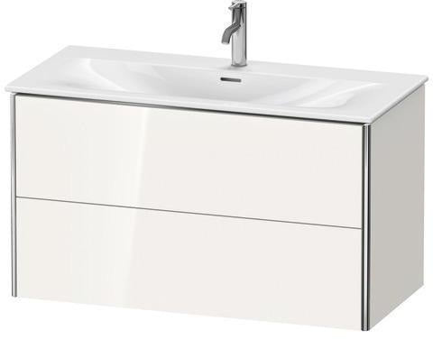 Duravit XSquare Waschtischunterbau 1010 mm mit 2 Schubkästen in Steingrau Matt – wandhängend