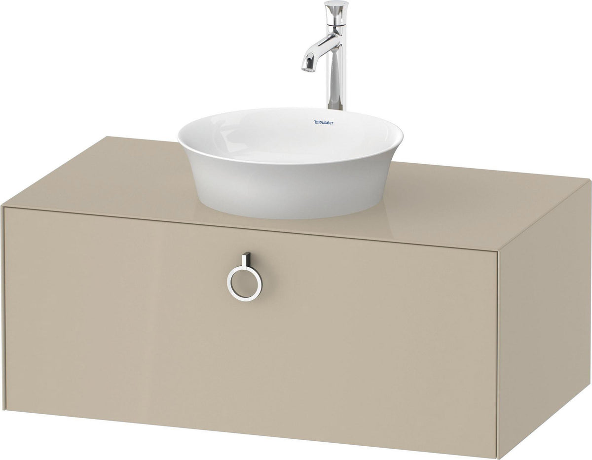Duravit White Tulip Waschtischunterbau 1000 mm, 1 Auszug, Wandmontage, Nussbaum/Taupe