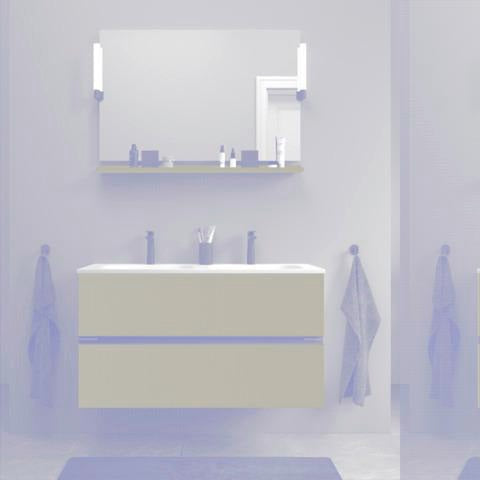 DURAVIT Sivida Spiegel 1250x650x36 mm mit LED, Dimmfunktion und Sensorschalter – Chrom/Weiß Matt