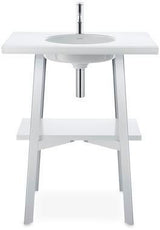 DURAVIT Cape Cod Möbelwaschtisch 700 mm Weiß, ohne Überlauf, mit 1 Hahnloch & Halbsäule