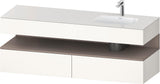 DURAVIT Qatego Einbauwaschtisch mit Konsolenwaschtischunterbau 1600 mm Weiß Matt