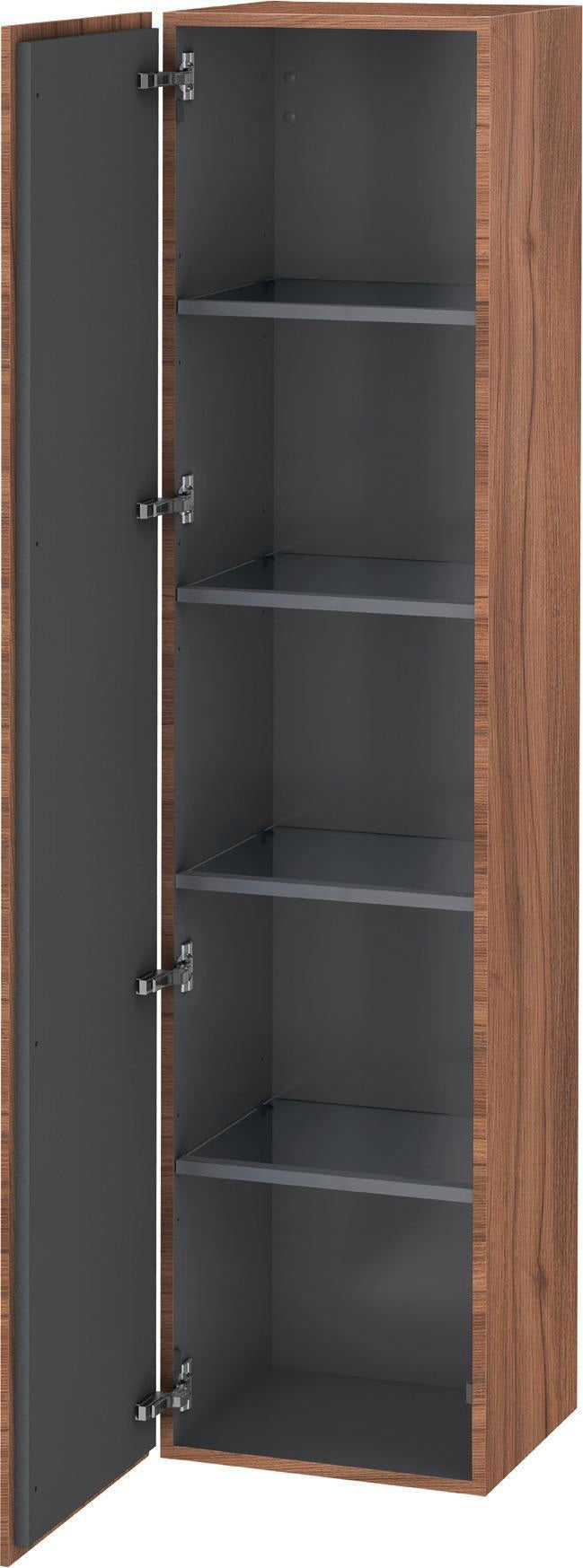 Duravit Hochschrank L-Cube 363x400x1760mm 1 Tür links Nussbaum Dunkel