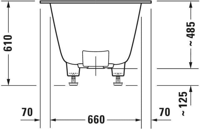 DURAVIT DuraSquare Whirlwanne 1800x800 mm mit Air-System, 2 Personen, Weiß Matt