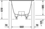 DURAVIT DuraSquare Whirlwanne 1800x800 mm mit Air-System, 2 Personen, Weiß Matt