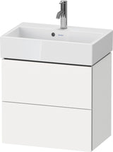 DURAVIT L-Cube Waschtischunterbau wandhängend, 2 Schubkästen, Weiß Matt, 584 mm