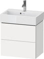 DURAVIT L-Cube Waschtischunterbau wandhängend, 2 Schubkästen, Weiß Matt, 584 mm