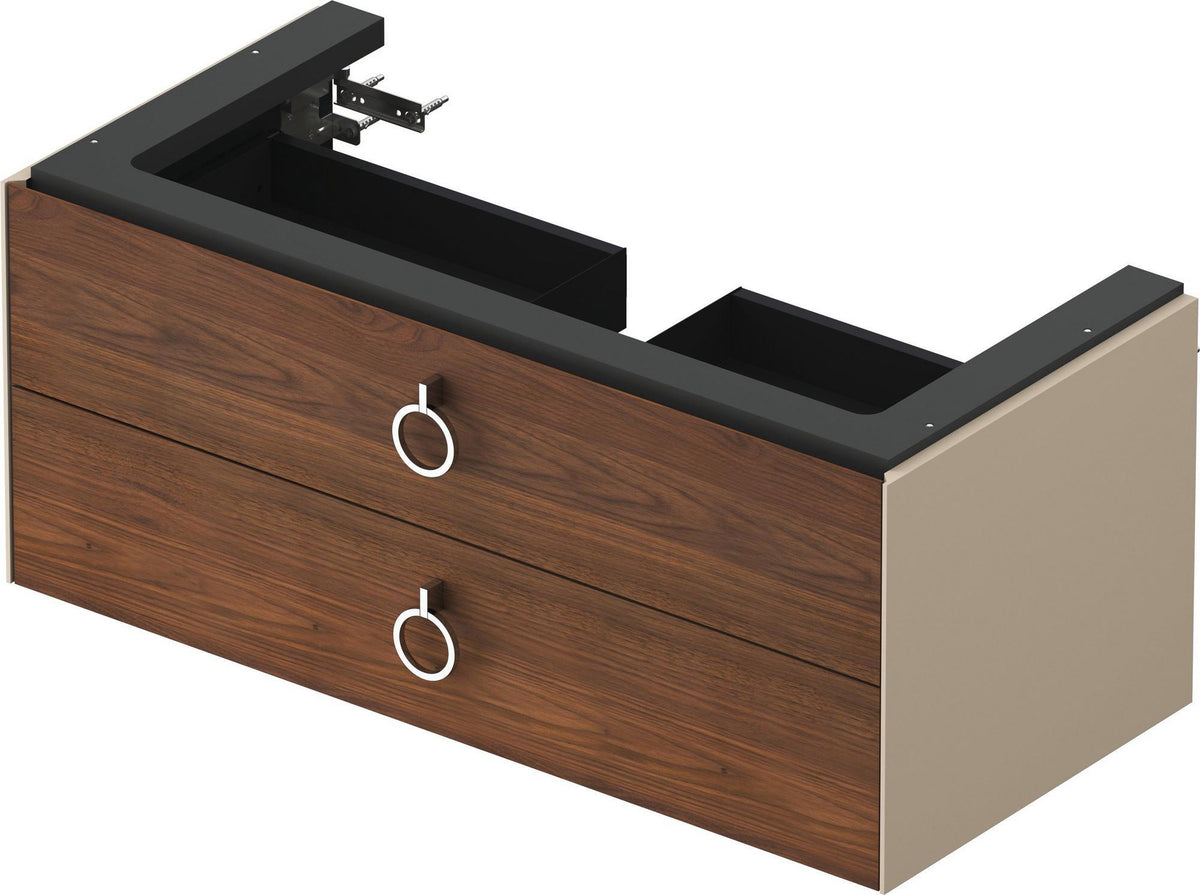 DURAVIT Waschtischunterbau White Tulip wandhängend 984 mm mit 2 Schubkästen, weiß seidenmatt