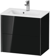 DURAVIT XViu Waschtischunterbau wandhängend 610 mm, 2 Schubladen, champagner matt/weiß matt