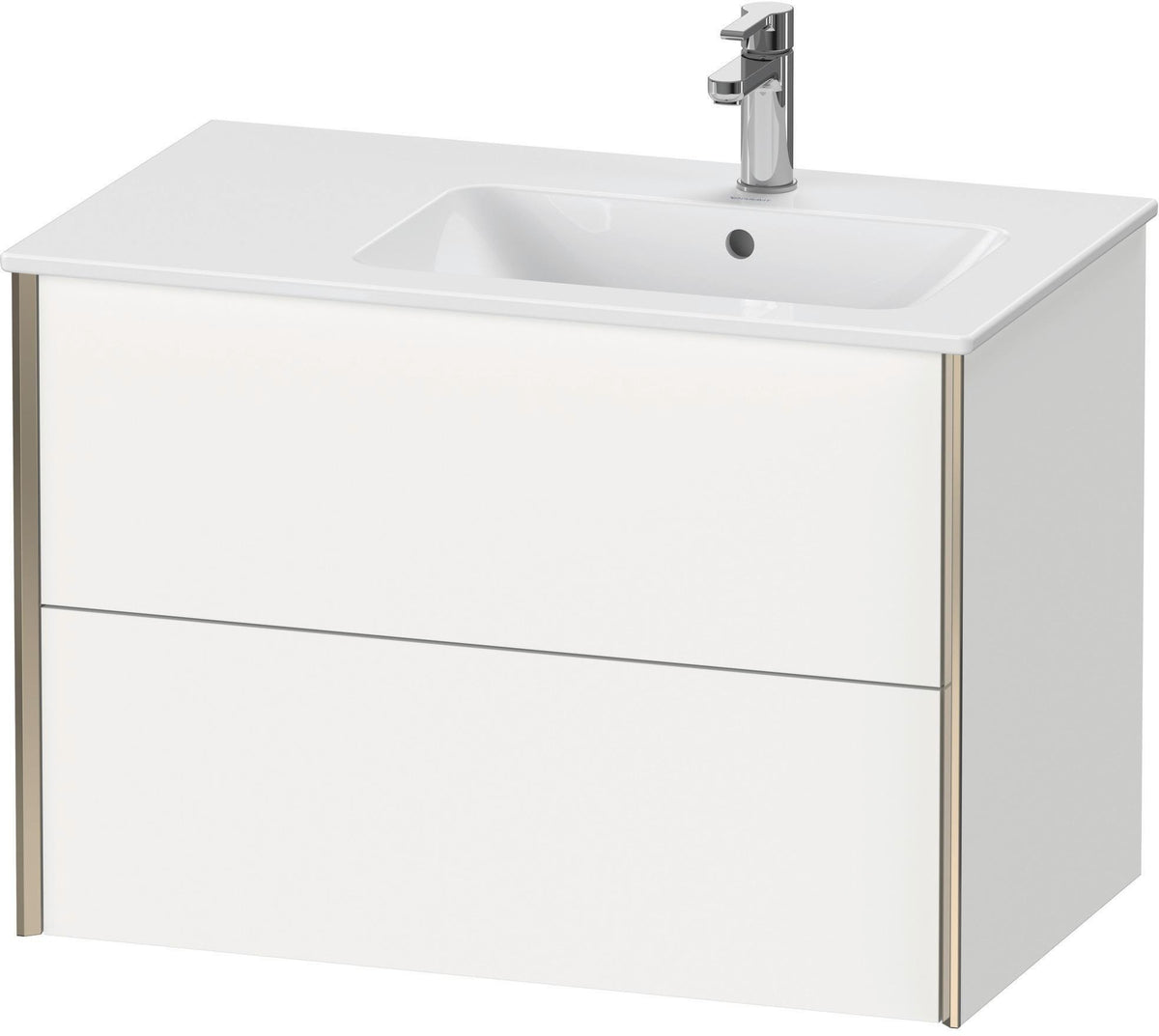 DURAVIT XViu Waschtischunterbau wandhängend 810 mm, 2 Schubkästen, weiß matt
