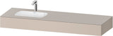 DURAVIT Qatego Einbau-Waschtisch mit Konsole 1600x550x170mm Weiß Hochglanz links