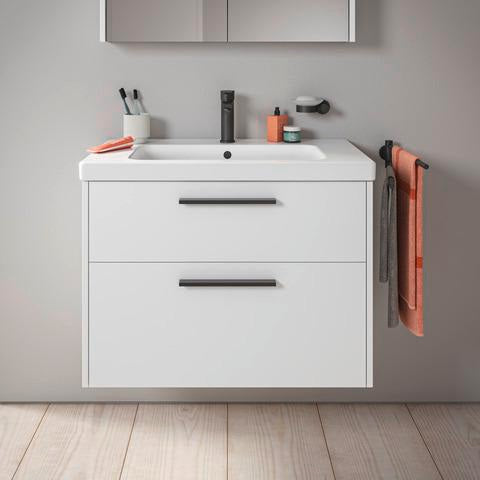 DURAVIT D-Code Spiegelschrank 800 mm mit LED-Beleuchtung, 2 Türen, Eiche Marmor