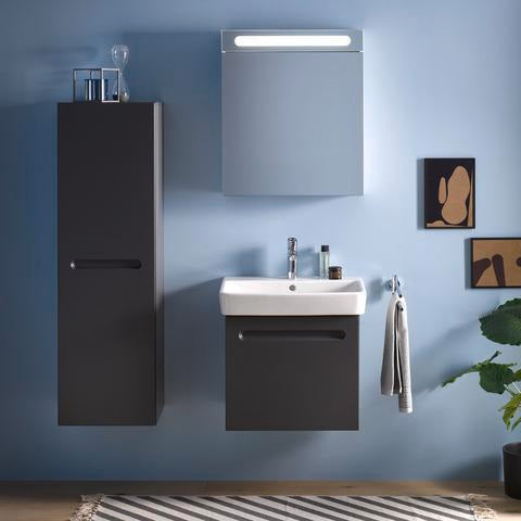 Duravit No.1 Spiegelschrank 700x600x148mm mit LED-Beleuchtung, Front- und Innenspiegel, links