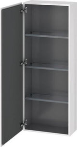 Duravit L-Cube Halbhochschrank 500 mm, 1 Tür links, betongrau matt, wandhängend, Soft-Close