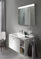 Duravit Karree Zahnputzbecher Chrom mit weißem Matt-Becher, 100x69x110 mm, Wandmontage