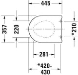 Duravit WC-Sitz Happy D. mit SoftClose Scharnieren aus Edelstahl, weiß