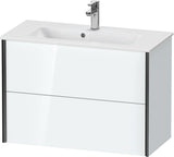 DURAVIT XViu Waschtischunterbau wandhängend 810 mm, 2 Schubladen, champagner matt/weiß matt