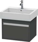 DURAVIT Ketho Waschtischunterbau 550 mm wandhängend, 1 Auszug, basalt matt – für Vero 045460