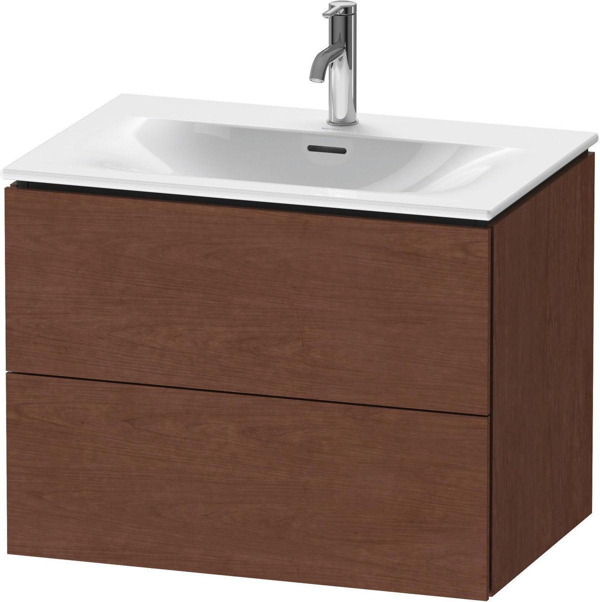 DURAVIT L-Cube Waschtischunterbau wandhängend 720 mm weiß matt mit 2 Schubkästen und Tip-On-Technik