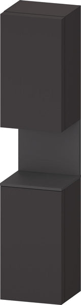 DURAVIT Qatego Hochschrank 400x360x1760mm, 2 Türen, Eiche Schwarz Matt – Wandhängend