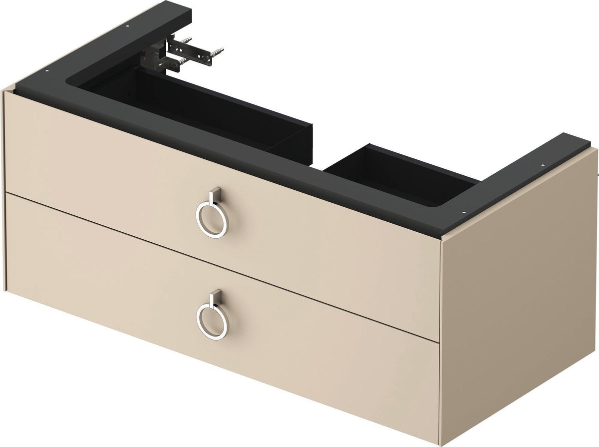 DURAVIT Waschtischunterbau White Tulip wandhängend 984 mm mit 2 Schubkästen, weiß seidenmatt