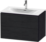 Duravit L-Cube Waschtischunterbau 820 mm weiß matt mit 2 Schubkästen und Tip-On-Technik