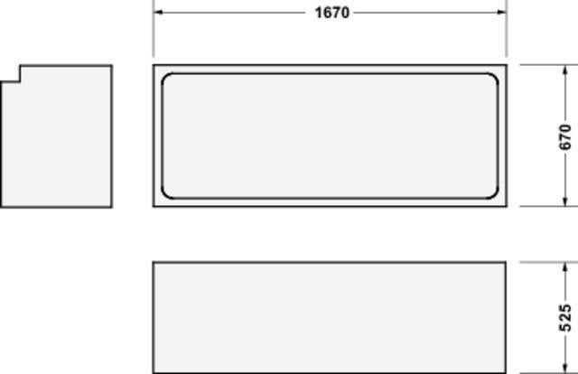 Duravit No.1 Wannenträger 1500x700mm – Polystyrol, rechteckig, 515mm hoch