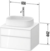 DURAVIT Zencha Konsolenwaschtischunterbau 650 mm Eiche Anthrazit mit Push-Open