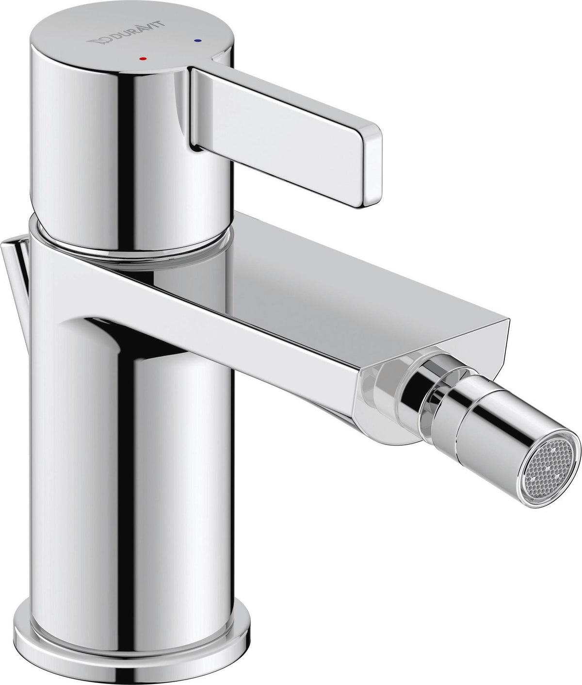 Duravit D-Neo Einhebel-Bidetmischer Chrom mit Zugstangen-Ablaufgarnitur, 125 mm Ausladung
