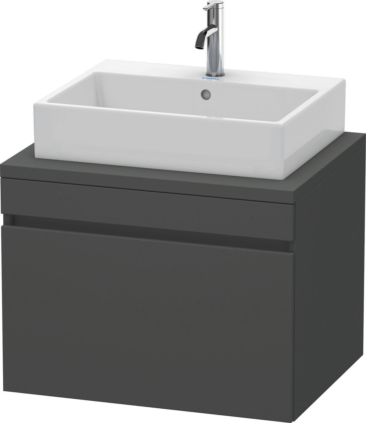 Duravit DuraStyle Konsolenwaschtischunterbau 700 mm betongrau matt mit 1 Auszug und Soft-Close