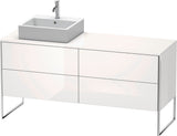 DURAVIT XSquare Waschtischunterbau betongrau matt 1600 mm mit 4 Auszügen, bodenstehend