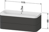 Duravit Happy D.2 Waschtischset 1175 mm wandhängend mit Tip-on Technik und Soft-Close