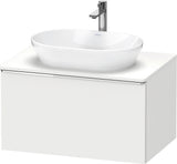DURAVIT D-Neo Konsolenwaschtischunterbau 800 mm betongrau matt mit Bronze-Griff und Soft-Close-Auszug