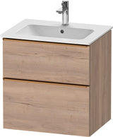 DURAVIT D-Neo Waschtischunterbau 610 mm Eiche Schwarz mit Bronze Griff – wandhängend