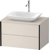 Duravit Waschtischunterbau XVIU 800x550mm Champagner Matt mit Konsolenplatte