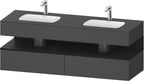 weiß / QA EWT m.Kon-WTU,1600x550x600mm,WPl:2 Ni-Bel,Graph.Matt,Ni:Eiche Schwarz M,De