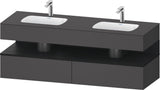 DURAVIT Qatego Studio F. A. Porsche Waschtischset 1600 mm mit Konsolenwaschtischunterbau, 2 Auszüge