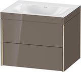 Duravit XViu Waschtischunterbauset c-bonded, 2 Schubkästen, champagner matt/flannel grey seidenmatt