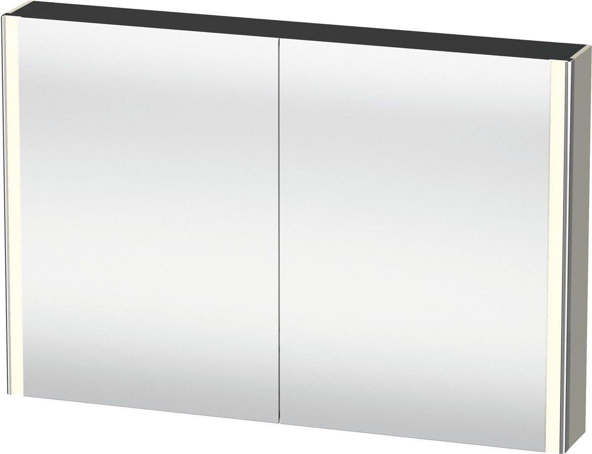 Duravit XSquare Spiegelschrank 1200 mm mit LED-Beleuchtung & Soft-Close, Weiß Seidenmatt