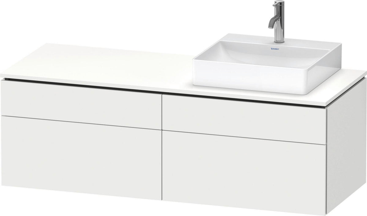 DURAVIT L-Cube Waschtischunterbau 1420 mm Taupe supermatt mit Tip-on und Soft-Close