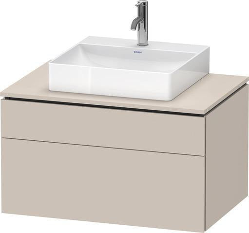 Duravit L-Cube Waschtischunterbau 820 mm taupe supermatt mit Tip-On-Technik