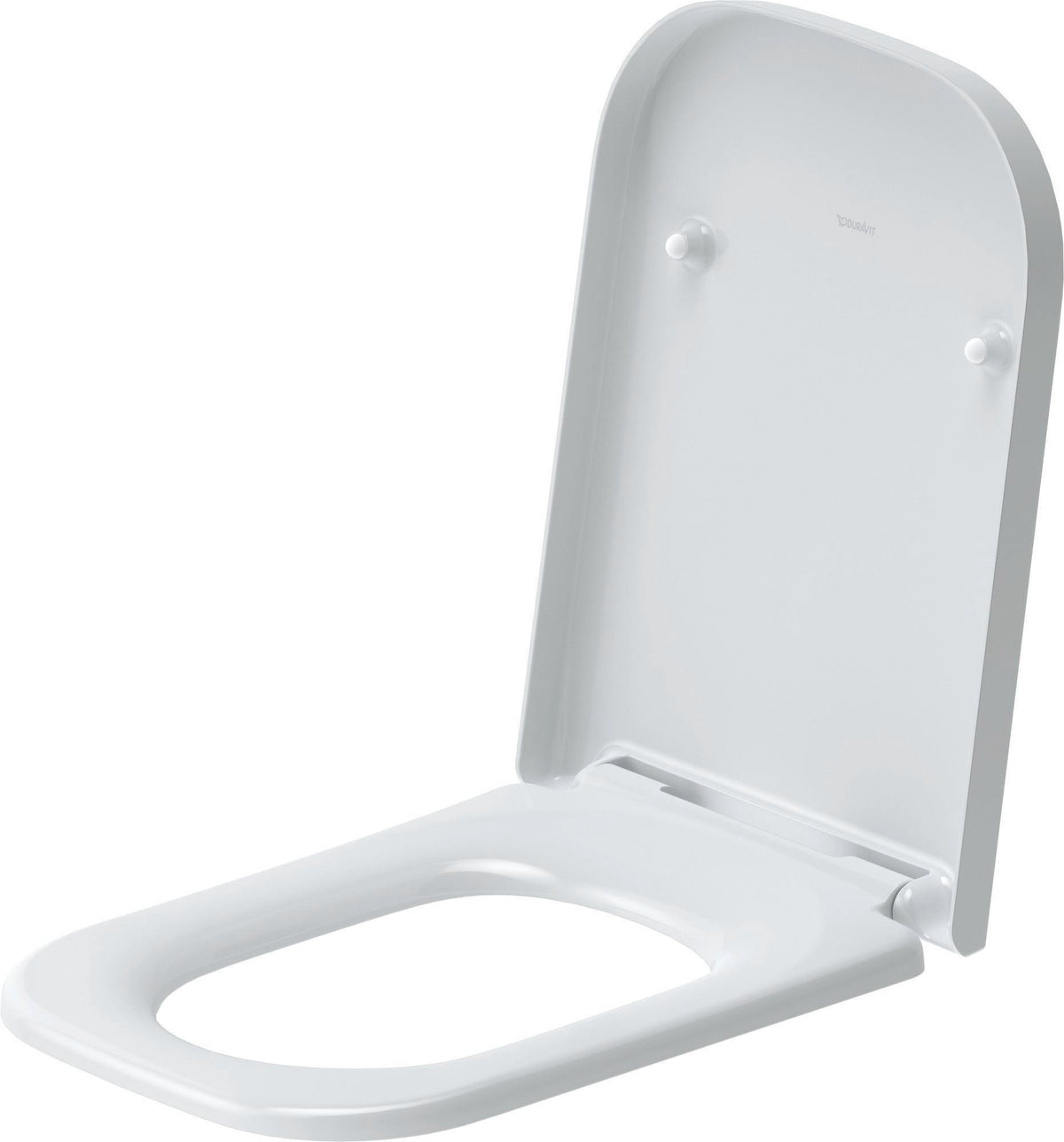 DURAVIT WC-Sitz Happy D.2 mit SoftClose Absenkautomatik, Edelstahl-Scharnieren, weiß, Duroplast