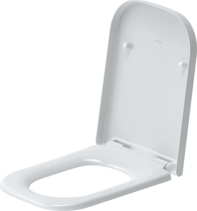 DURAVIT WC-Sitz Happy D.2 mit SoftClose Absenkautomatik, Edelstahl-Scharnieren, weiß, Duroplast