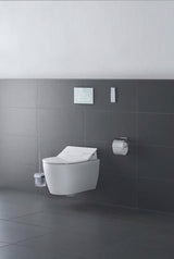 DURAVIT Karree Bürstengarnitur Chrom Wandhängend 95x95x350 mm – Weiß Matt Akzent