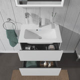 Duravit L-Cube Waschtischunterbau 620 mm Weiß Matt mit 2 Schubkästen und Tip-On Technik