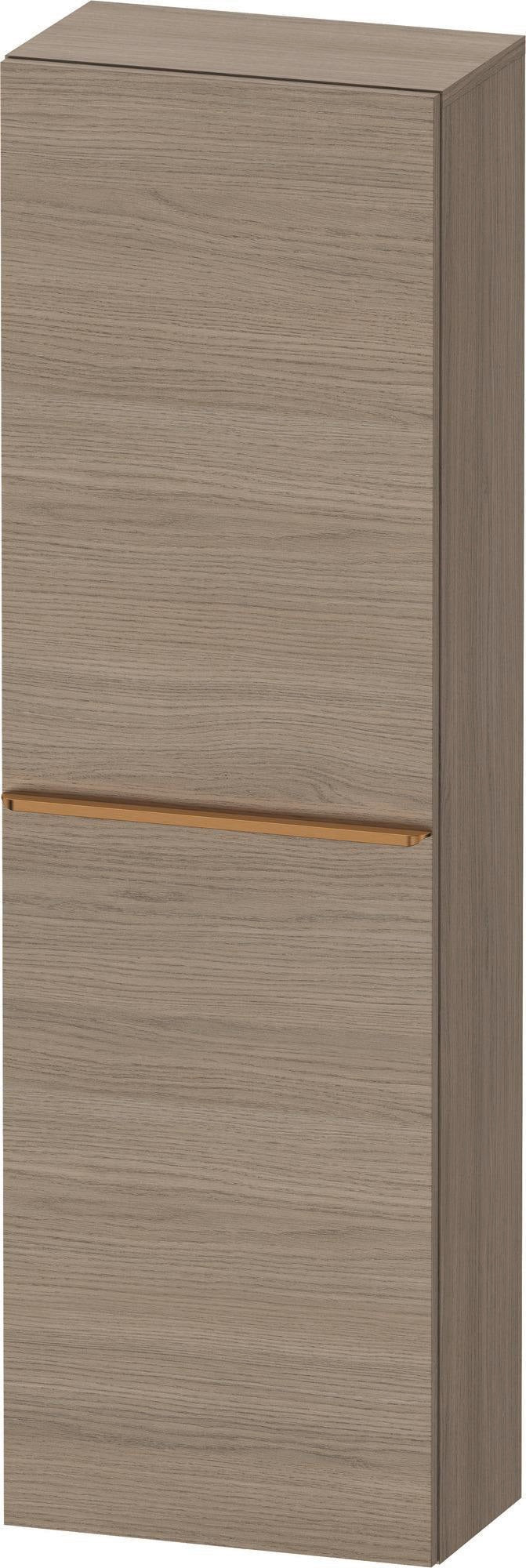 Duravit D-Neo Halbhochschrank 400x240x1320 mm Eiche Terra Matt, 1 Tür, Anschlag links