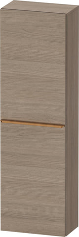Duravit D-Neo Halbhochschrank 400x240x1320 mm Eiche Terra Matt, 1 Tür, Anschlag links